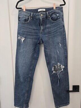 KanCan Distressed Dark Blue Boyfriend Jeans